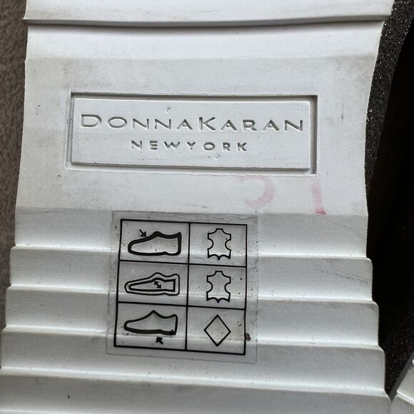 Donna Karan Tez Metallic Pewter Bronze Sneakers Women 6 M Lace Up Casual - Picture 14 of 15